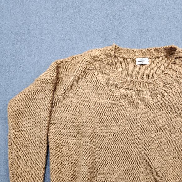 J Crew Wallace Sweater Medium Brown Wool Blend Oversize Boxy Crewneck Casual Y2k - Picture 8 of 16